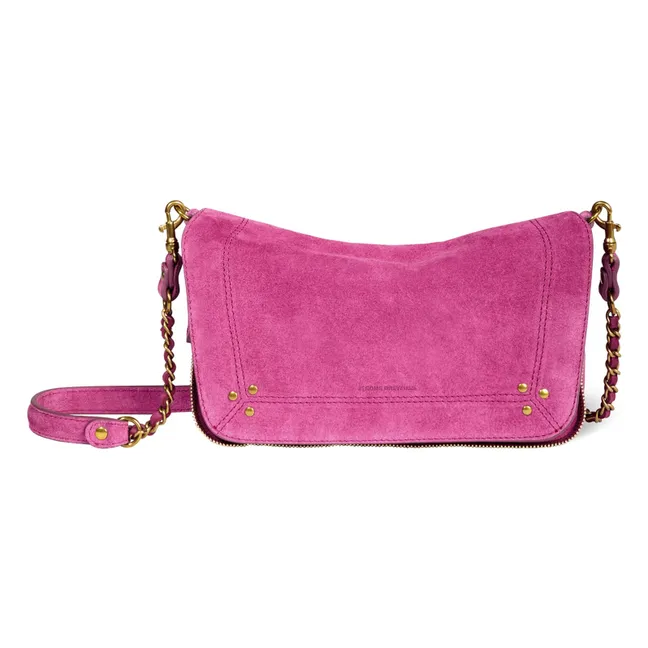 Sac Bobi S Croûte de Velours | Rose fuschia
