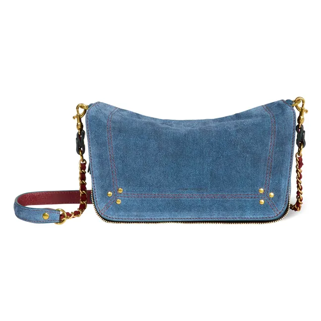 Sac Bobi S Croûte de Velours | Bleu jean