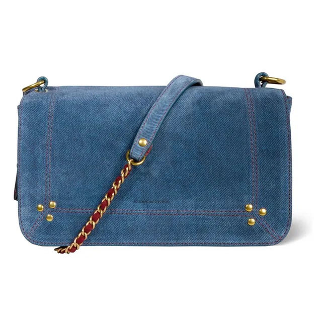 Bobi Velvet Croûte Bag | Denim blue