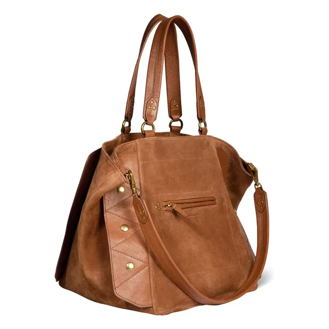 Sac Roger Croûte de Velours | Caramel