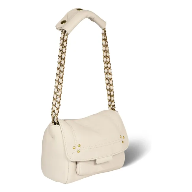 Borsa Lulu S Chèvre Grainé | Ecru