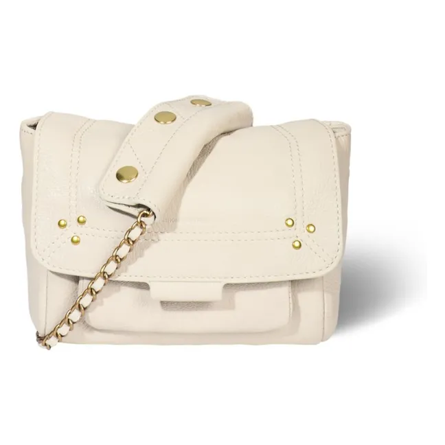 Borsa Lulu S Chèvre Grainé | Ecru