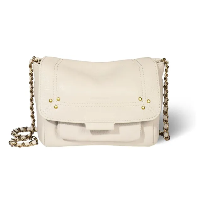 Borsa Lulu S Chèvre Grainé | Ecru