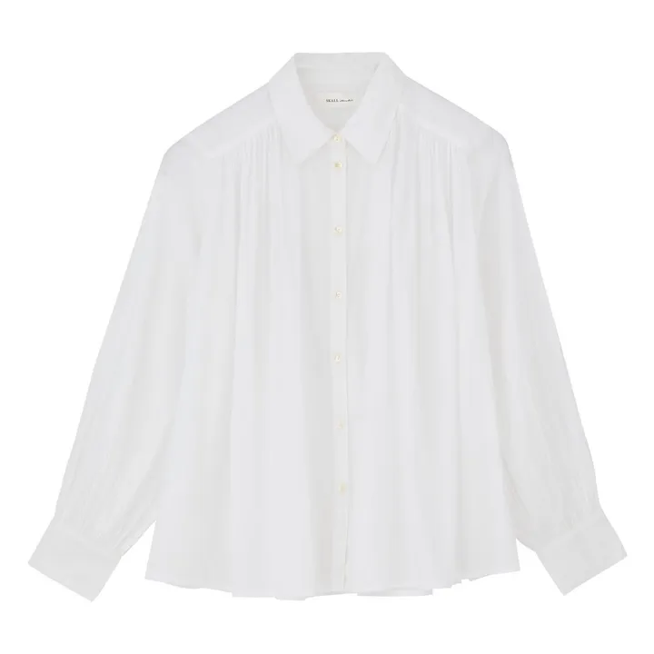 Chemise Louise Coton Bio | Blanc optique- Image produit n°2