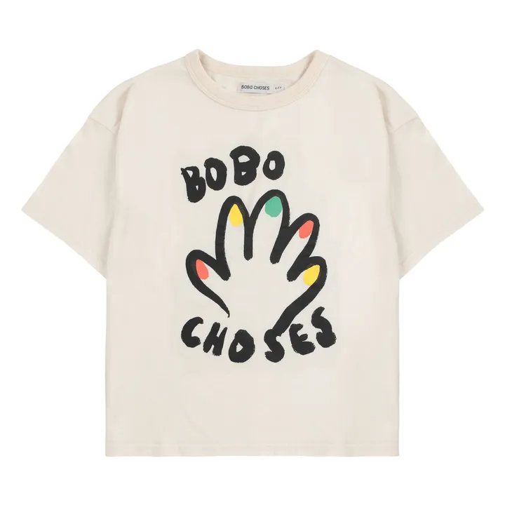 T-shirt High Five Coton Bio | Ecru- Image produit n°0