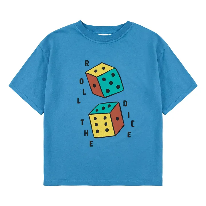 Roll The Dice T-shirt Organic cotton | Blue- Product image n°0