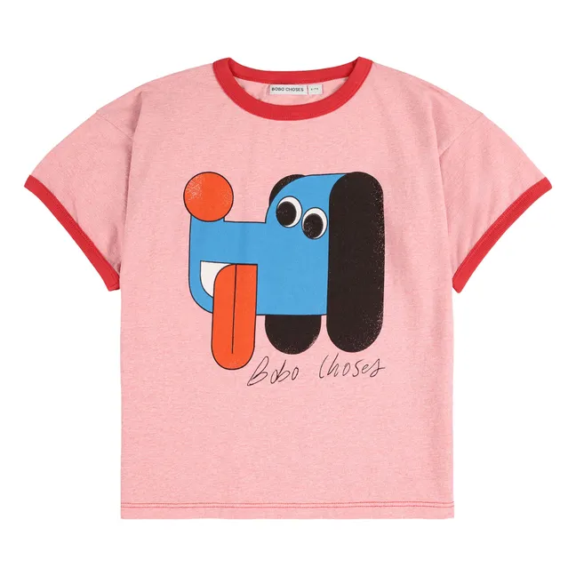 T-shirt Hund Bio-Baumwolle | Rosa