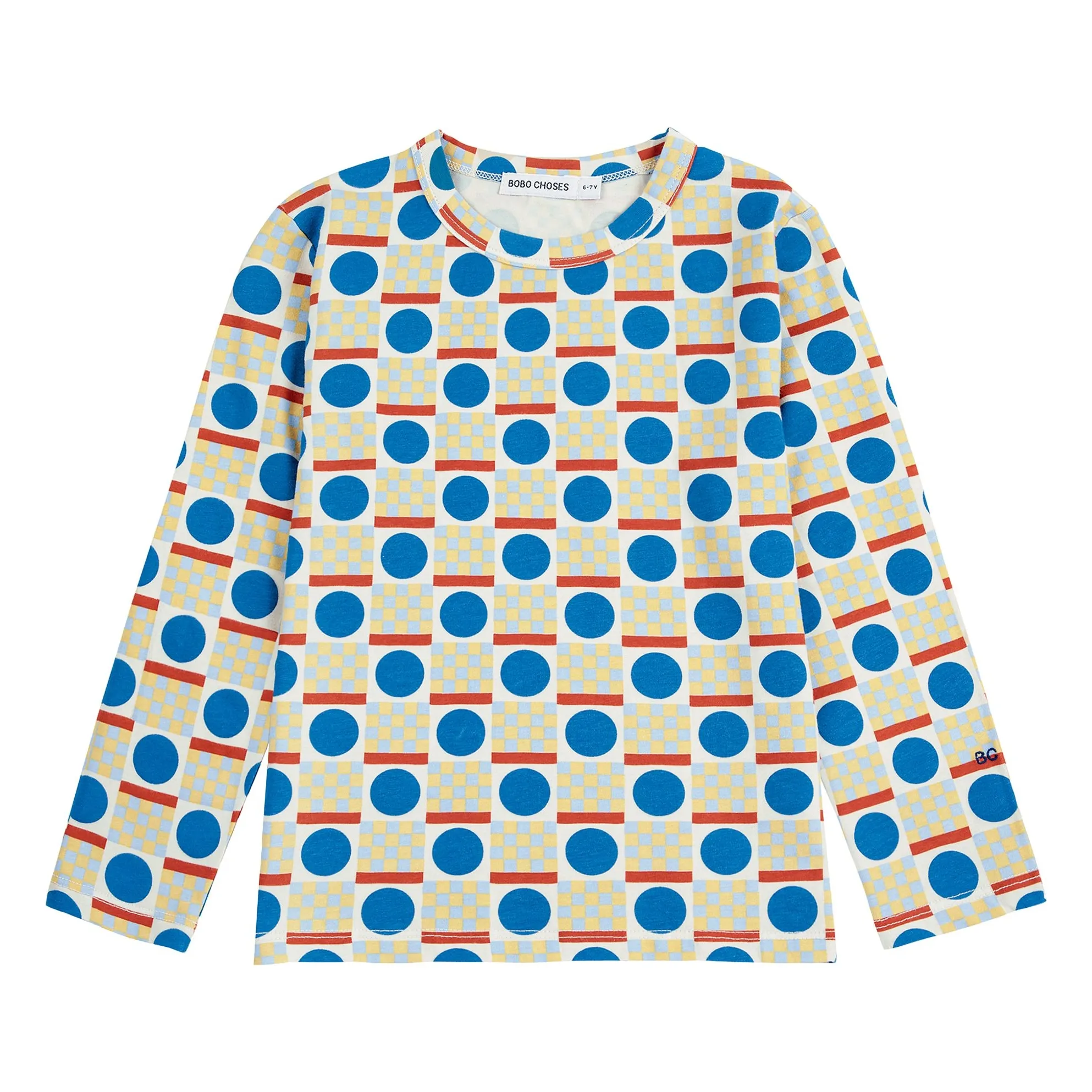 Bobo Choses Ecru Geometric T-Shirt Organic Cotton