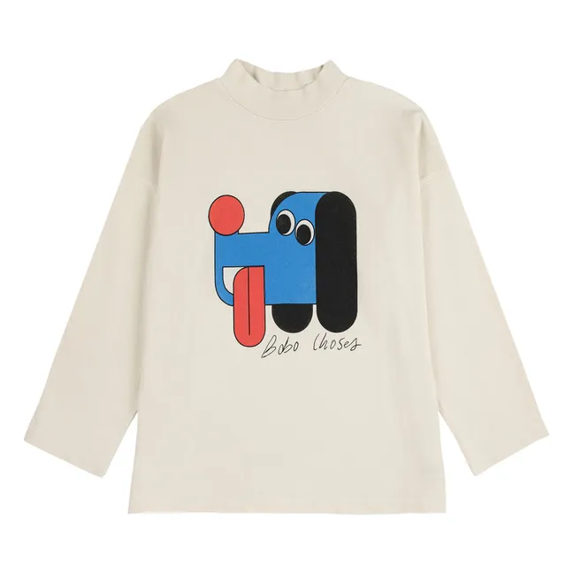 Camiseta con collar para perro Algodón orgánico | Crudo