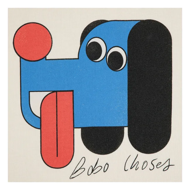 T-shirt Col Montant Chien Coton Bio | Ecru