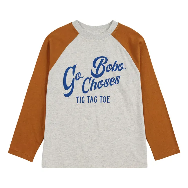 T-shirt Colorblock Bobo Choses Coton Bio | Gris chiné
