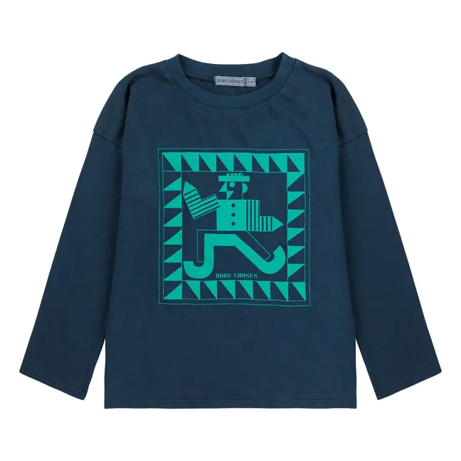 T-shirt Pinceau Coton Bio | Bleu nuit