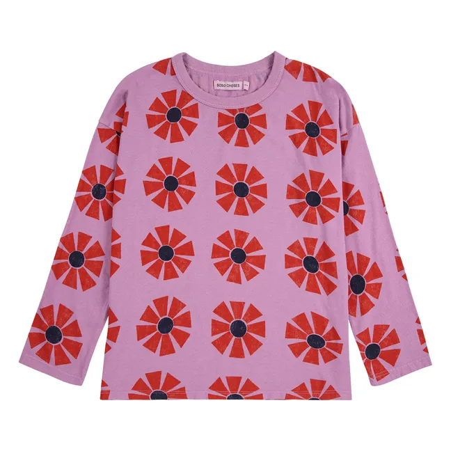 T-shirt Kaleidoscope Coton Bio | 	Lilas