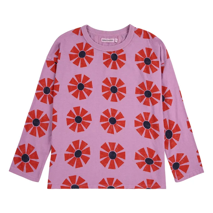 Camiseta de algodón ecológico Kaleidoscope | Lila- Imagen del producto n°0