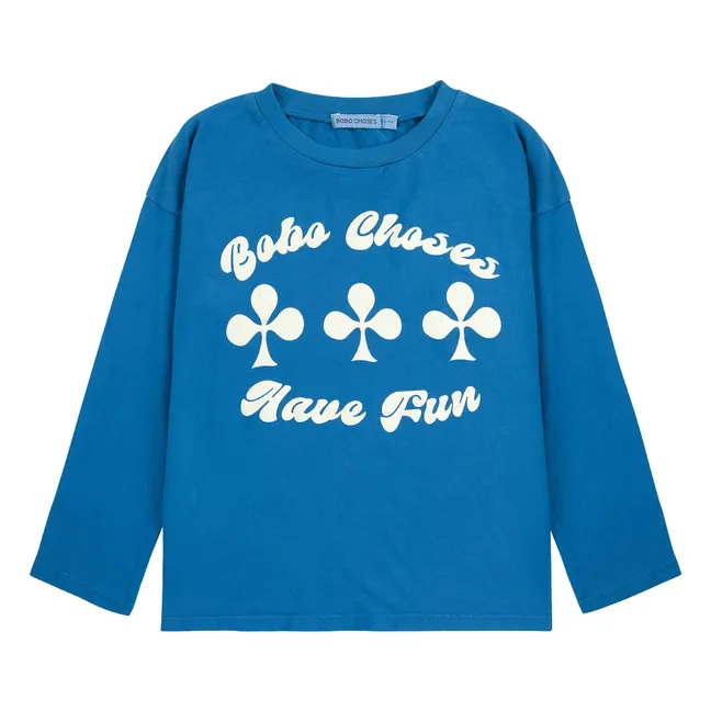 Camiseta de algodón ecológico Have Fun | Azul