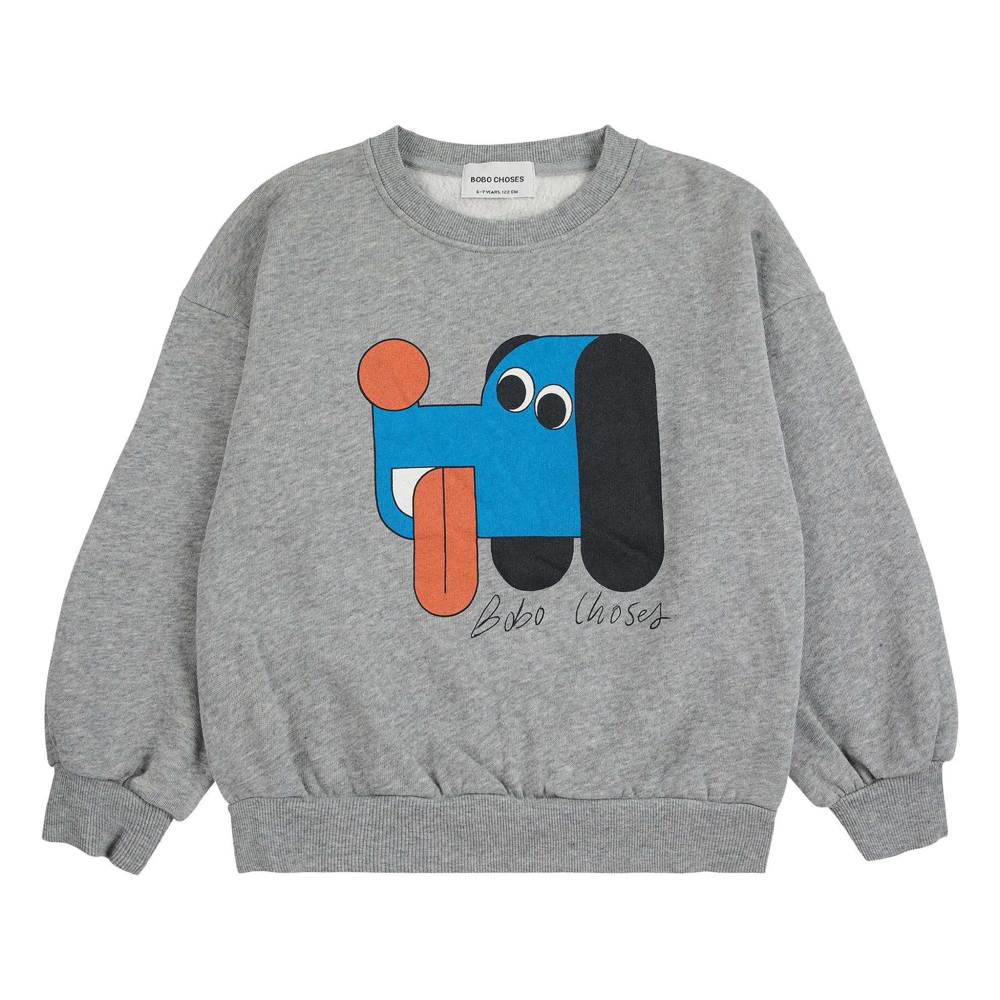 Bobo Choses Heather Grey Sweat Dog Organic Cotton