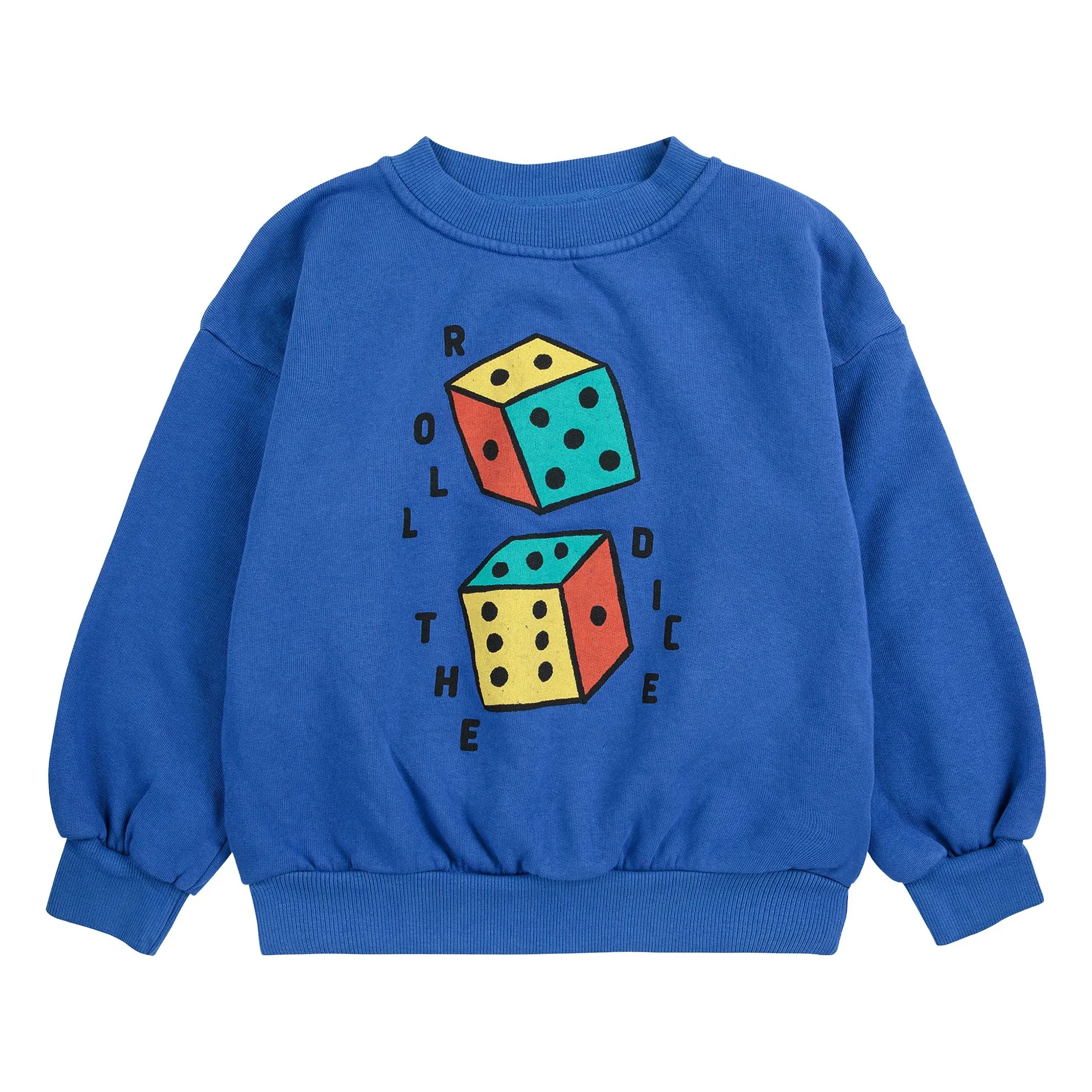 Bobo Choses Royal Blue Roll The Dice Sweat Organic Cotton