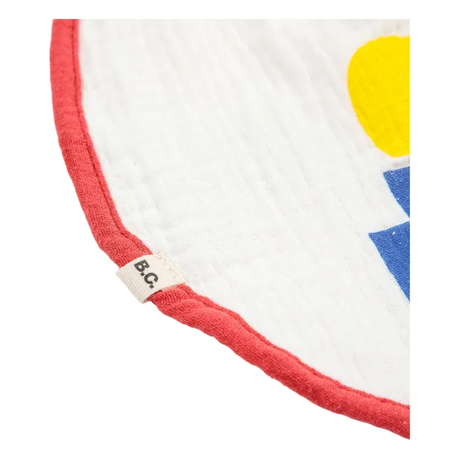 Lot 2 Bavoirs Train Gaze de Coton Bio | Blanc