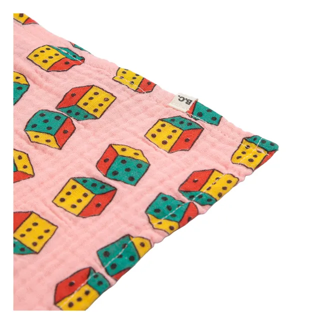Couverture Dés Gaze de Coton Bio | Rose