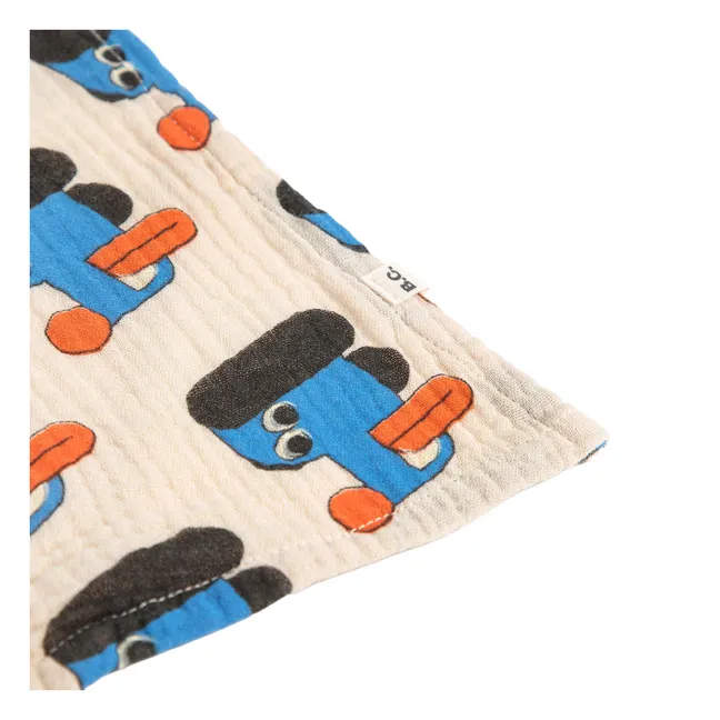 Manta de gasa de algodón orgánico para perros | Blanco