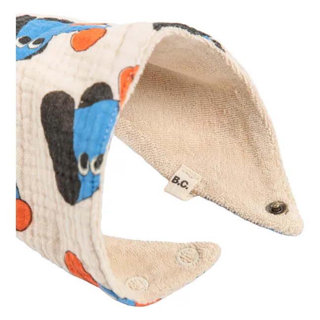 Set de 2 baberos de gasa de algodón ecológico para perros | Beige
