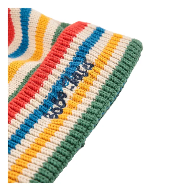 Bonnet Rayé Fibres Recyclées | Beige