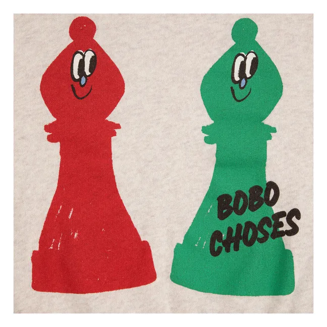 Chess Sweat Bio-Baumwolle | Beige meliert