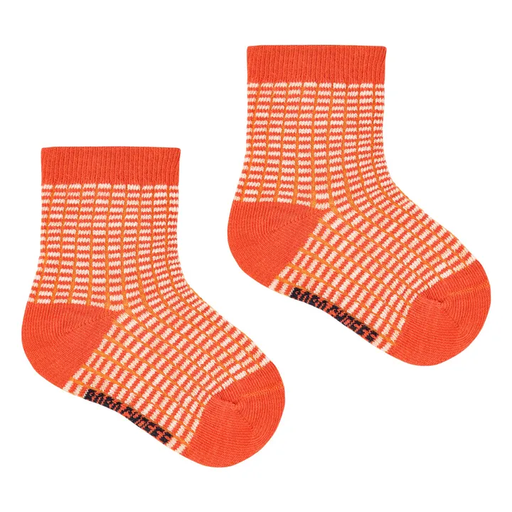 Lote de 2 pares de calcetines de algodón ecológico | Naranja- Imagen del producto n°2