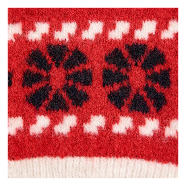 Gilet Jacquard Laine | Rouge