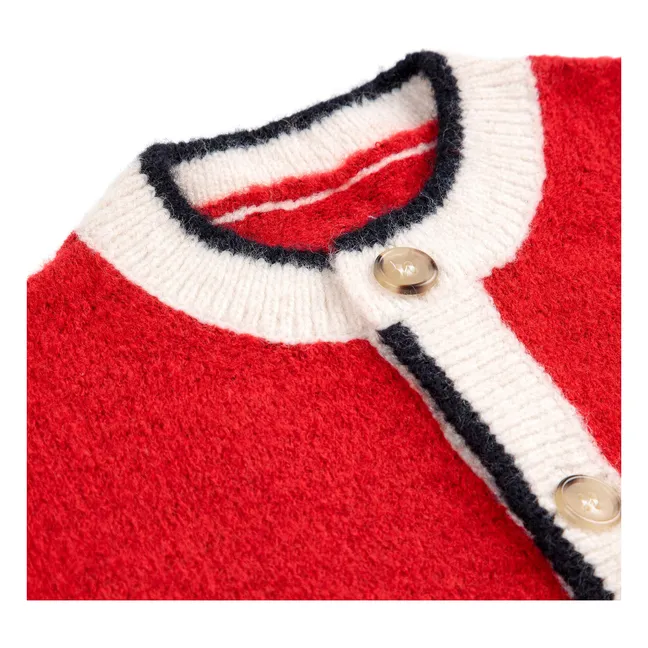 Gilet Jacquard Laine | Rouge