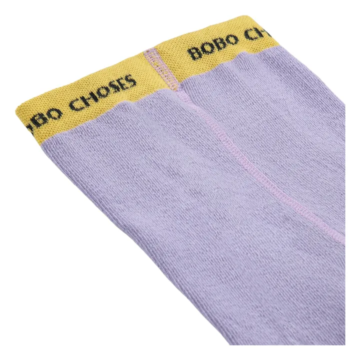 Leotardos Bobo de algodón orgánico | Malva- Imagen del producto n°1