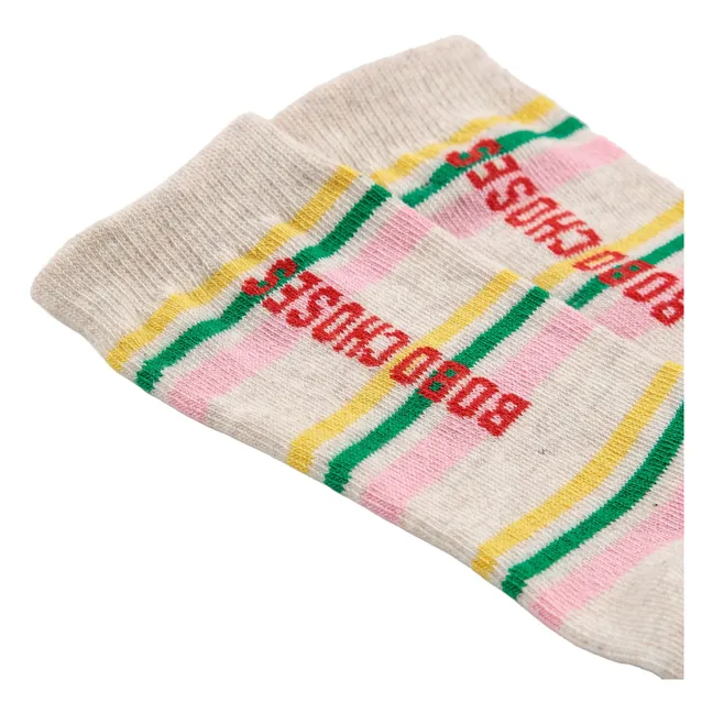 Lot de 2 Paires de Chaussettes Kaleidoscope Coton Bio | Beige