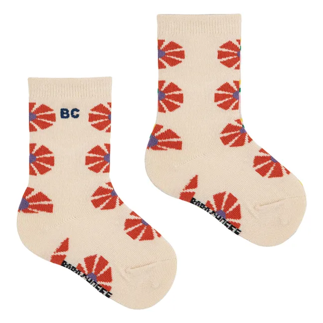 Lot de 2 Paires de Chaussettes Kaleidoscope Coton Bio | Beige