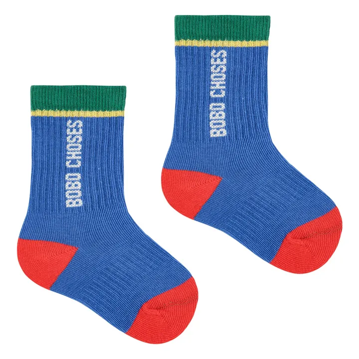 Calcetines de algodón orgánico Bobo | Azul- Imagen del producto n°0