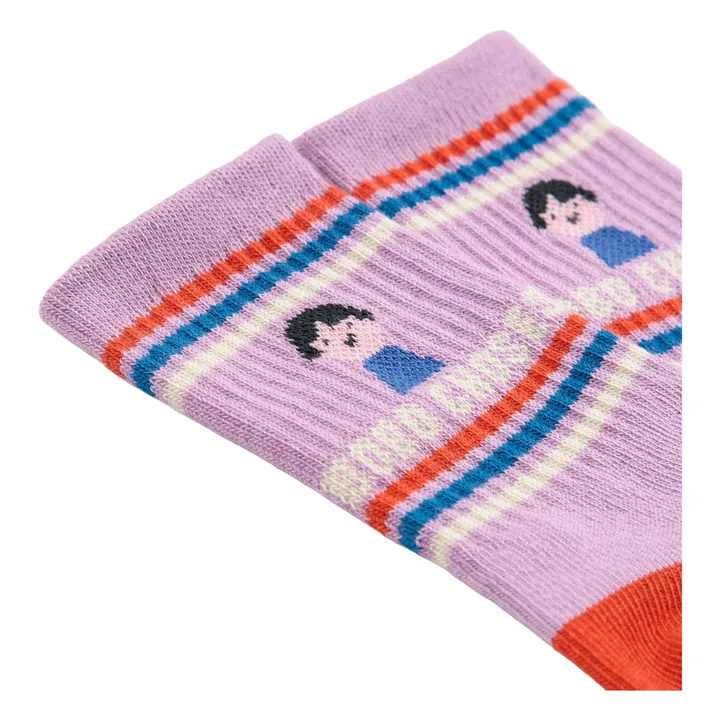 Calcetines de algodón ecológico Bobo Choses | Lila- Imagen del producto n°3
