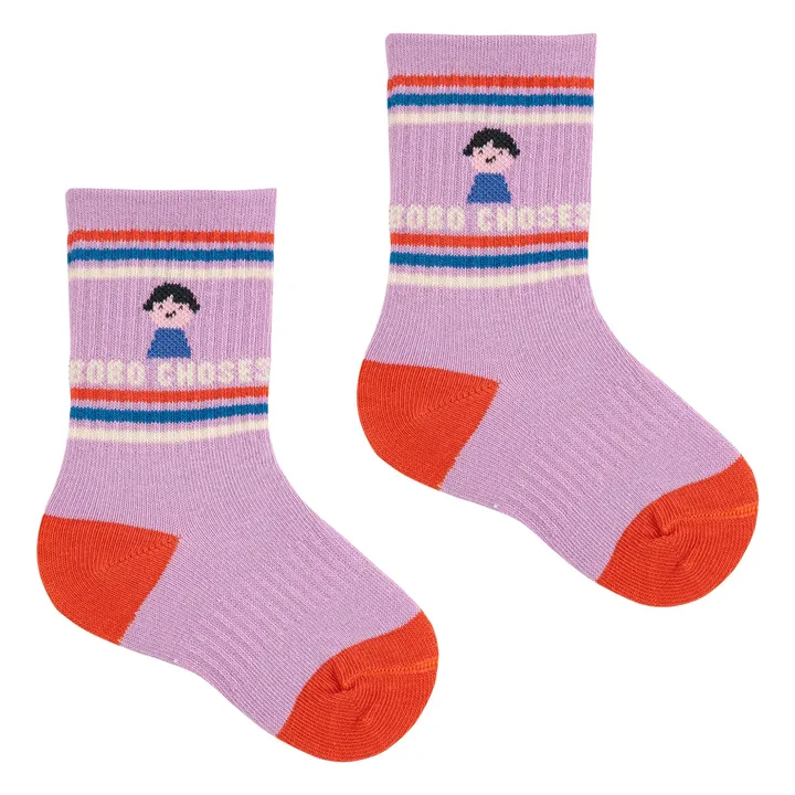 Calcetines de algodón ecológico Bobo Choses | Lila- Imagen del producto n°0