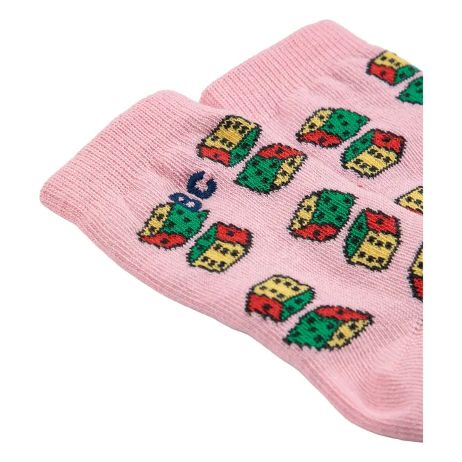 Calcetines Dés de algodón ecológico | Rosa