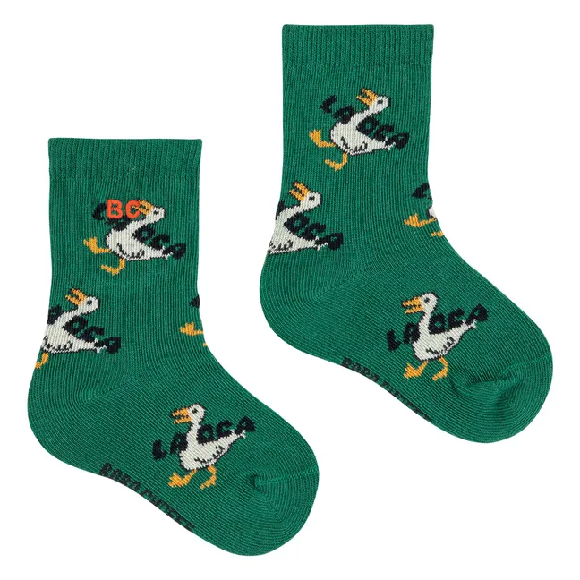 Chaussettes Canards Coton Bio | Vert