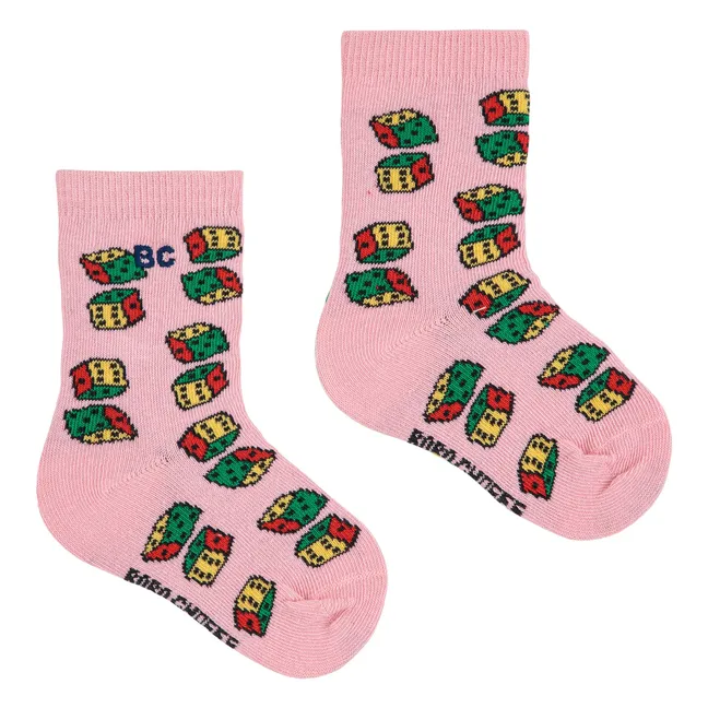 Calcetines Dés de algodón ecológico | Rosa