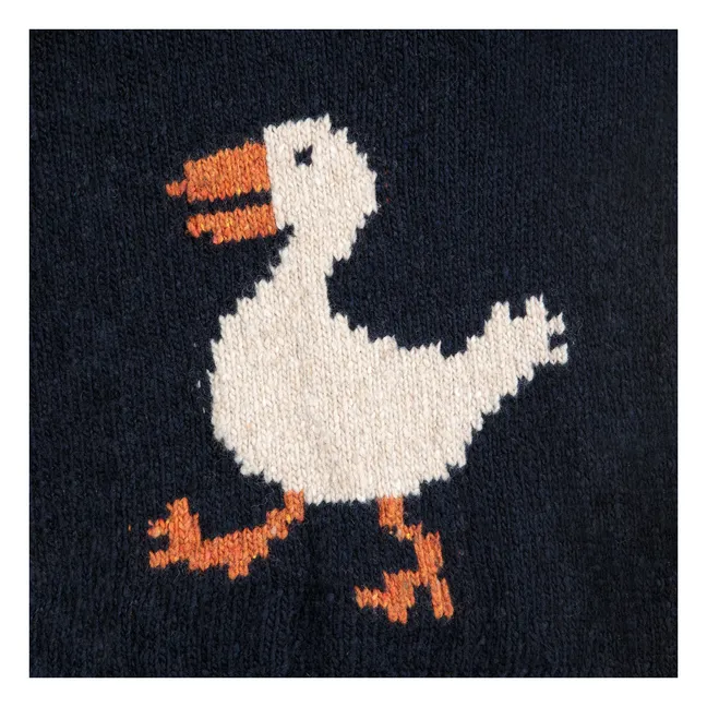 Gilet Canards Laine | Bleu marine