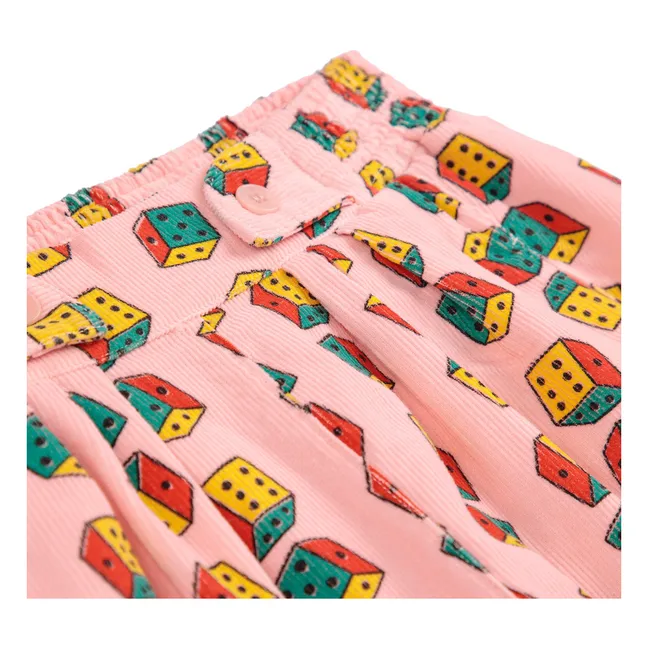 Pantalon Dés Velours Côtelé Coton Bio | Rose