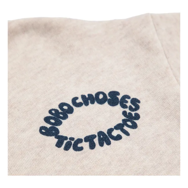 Sweat Capuche Tic Tac Toe Coton Bio | Beige chiné