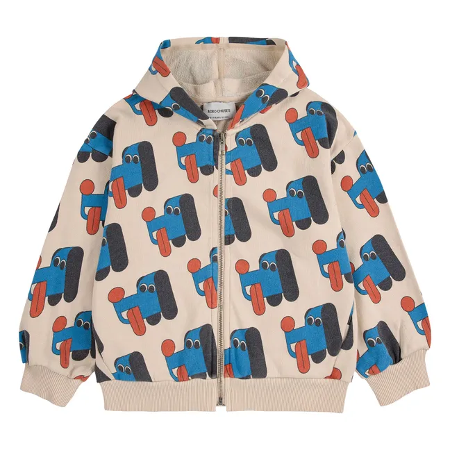 Sudadera con capucha Perros Algodón orgánico | Beige