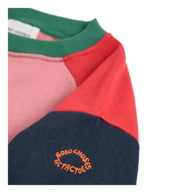 Colorblock Sweatshirt aus Bio-Baumwolle | Rosa