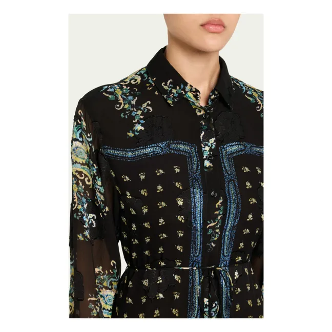 Robe Emilie Soie | Bleu nuit