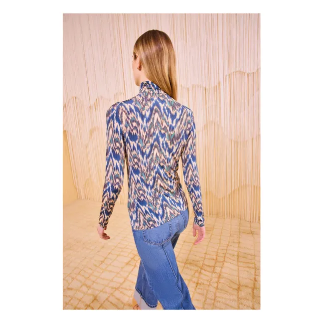 T-shirt Col Roulé Aurelia | Bleu