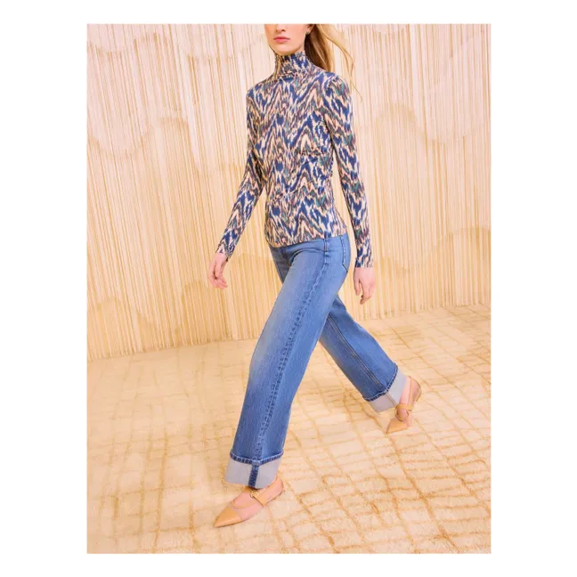 T-shirt Col Roulé Aurelia | Bleu