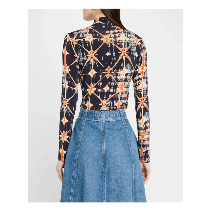 Camiseta con cuello vuelto Aurelia | Naranja- Imagen del producto n°4