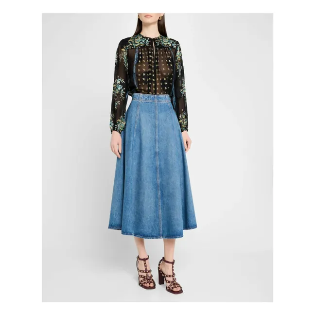 Blouse Aster Soie | Bleu nuit