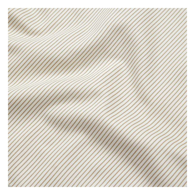 Striped bed linen set | Kamelbraun
